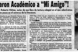 Nombraron académico a "mi amigo"!