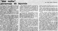 Don Natha", personaje de leyenda