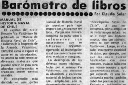 Manual de historia naval de Chile