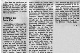 Sonetos de Sara Vial
