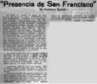 "Presencia de San Francisco"