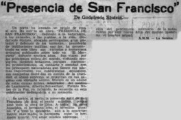 "Presencia de San Francisco"