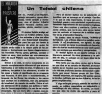 Un Tolstoi chileno.