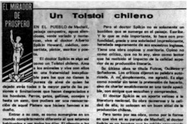 Un Tolstoi chileno.