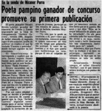 Poeta pampino ganador de concurso promueve su primera publicación.