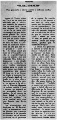"El degenéresis"