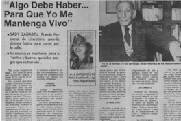 Algo debe haber... para que yo me mantenga vivo" : [entrevista]