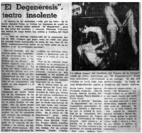 "El degenéresis" teatro insolente.