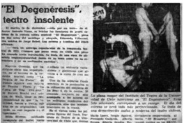 "El degenéresis" teatro insolente.