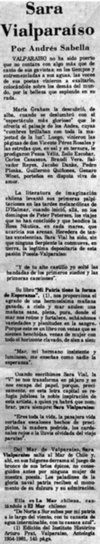 Sara Vialparaíso