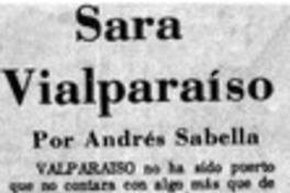 Sara Vialparaíso