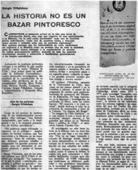 La historia no es un bazar pintoresco.