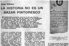 La historia no es un bazar pintoresco.