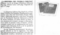 "La historia del pueblo chileno".