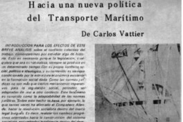 Hacia una nueva política del transporte marítimo.