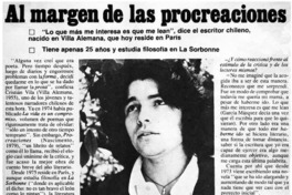 Al margen de las procreaciones : [entrevistas]