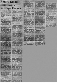 Rotary rindió homenaje a Verdugo Cavada.