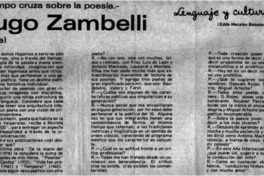 Hugo Zambelli : [entrevistas]