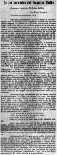 De las memorias del inspector Cortés