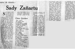 Sady Zañartu.