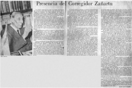 Presencia del corregidor Zañartu