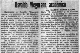 Osvaldo Wegmann, académico