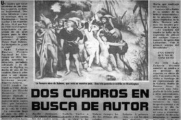 Dos cuadros en busca de autor