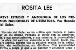 Breve estudio y antología de los Premios Nacionales de Literatura.