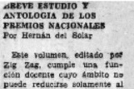 Breve estudio y antología de los Premio Nacionales