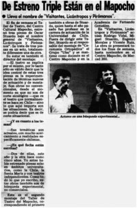 De estreno triple están en el mapocho.