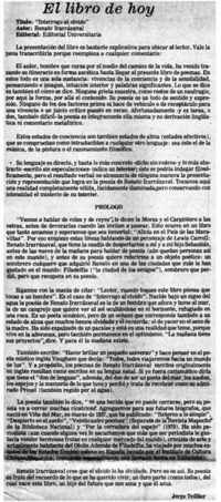 "Interrogatorio al olvido"