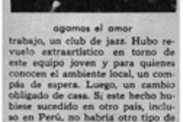 Agamos el amor y el túnel