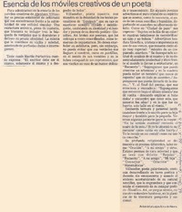 Esencia de los móviles creativos de un poeta