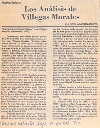 Los análisis de Villegas Morales