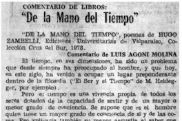 "De la mano del tiempo"