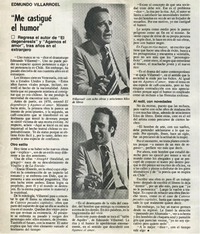 "Me castigué el humor".