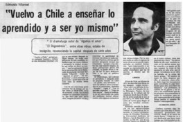 "Vuelvo a Chile a enseñar lo aprendido y a ser yo mismo".