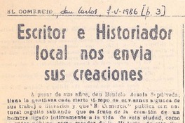 Escritor e historiador local nos envía sus creaciones.