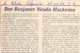 Don Benjamín Vicuña Mackenna