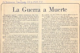 La Guerra a muerte.