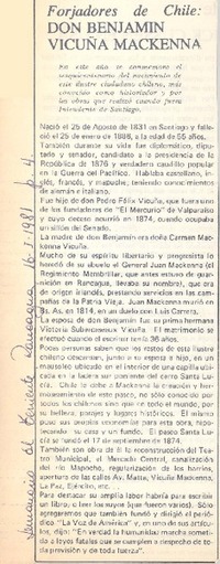 Don Benjamín Vicuña Mackenna.