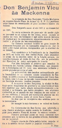 Don Benjamín Vicuña Mackenna