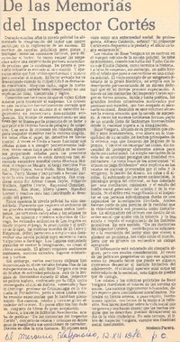 De las memorias del inspector Cortés