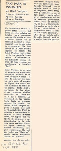 Taxi para el insomnio