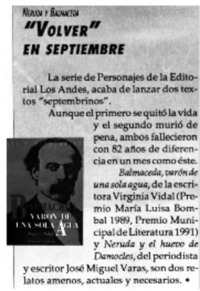 "Volver" en Septiembre.