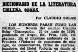 Diccionario de la Literatura Chilena.