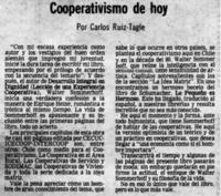 Cooperativismo de hoy