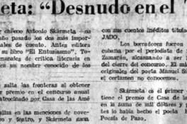 Skármeta: "Desnudo en el tejado".