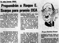 Propondrán a Roque E. Scarpa para premio OEA.