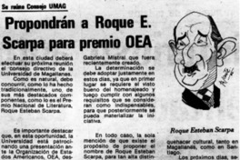 Propondrán a Roque E. Scarpa para premio OEA.